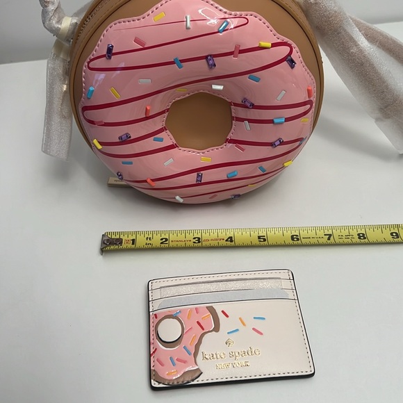 Kate Spade Donut Top Handle Crossbody Bag 7.24”H x 7.24”W x 4”D Smooth Leather - Picture 9 of 11